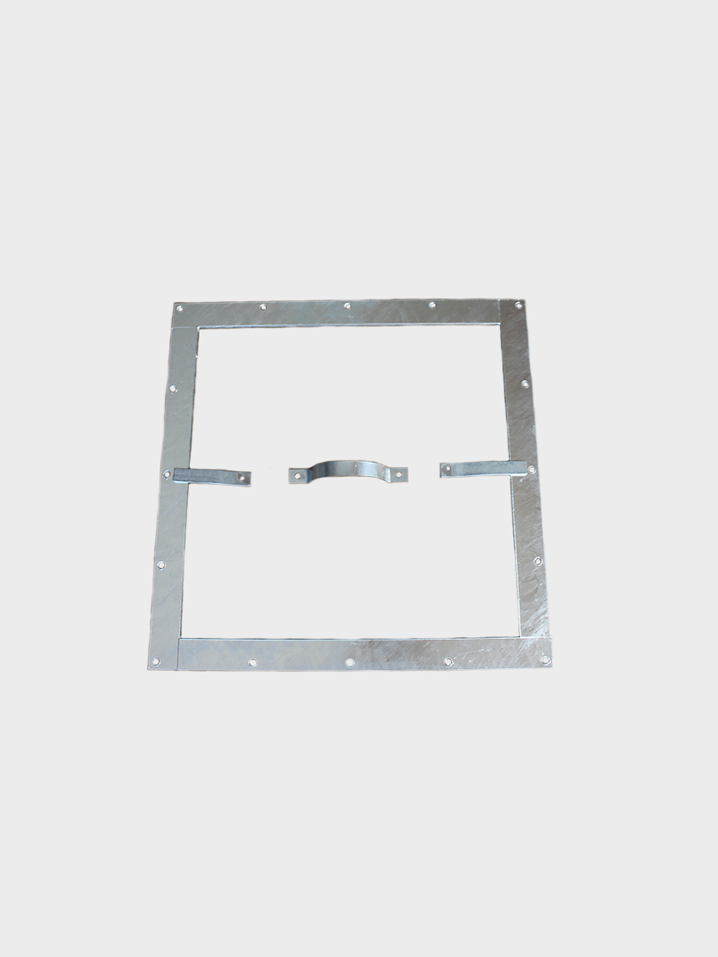 Moderne Kornbehandling - Mandeluge med ramme for spånsilo 45 x 45 cm